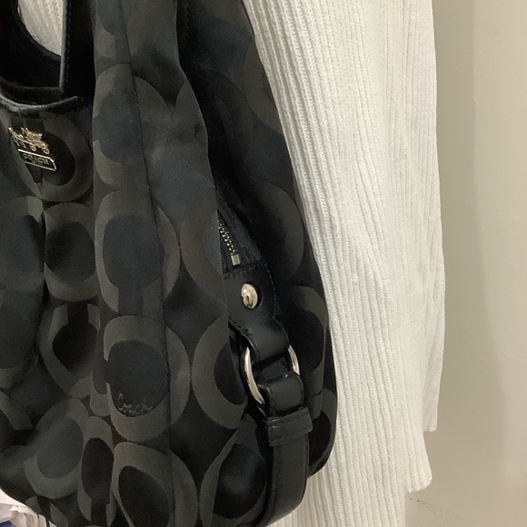 Coach Black Monogram Shoulder Bag - Picture 3 of 10